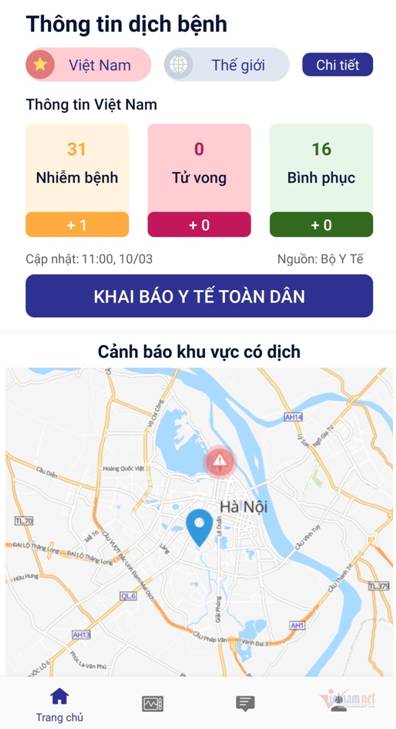 Hướng dẫn khai b&aacute;o y tế tự nguyện tr&ecirc;n điện thoại