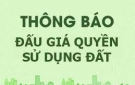 Thông báo: Lựa chọn tổ chức đấu giá tài sản là quyền sử dụng đất Khu đất xây dựng Trường Tiểu học tại phường Quảng Thắng, thành phố Thanh Hóa (MBQH số 8018/QĐ-UBND, ngày 18/10/2013)