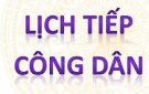 THÔNG BÁO: Lịch tiếp công dân của Chủ tịch UBND thành phố Thanh Hóa năm 2025
