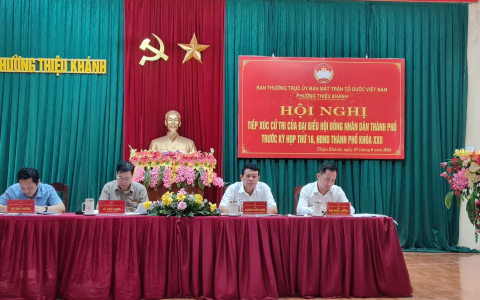 Hội nghị tiếp xúc cử tri trước kỳ họp thứ 16 HĐND thành phố khóa 22