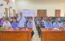 Hội nghị lấy ý kiến nhân dân về vị trí xây dựng khu tái định cư cho các hộ dân bị ảnh hưởng bởi dự án đường sắt tốc độ cao