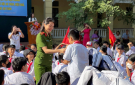 Trường THCS Hàm Rông tuyên truyền ngoại khóa về an toàn giao thông