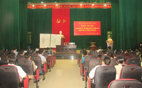 Hội nghị Ban chỉ đạo diễn tập chiến đấu phòng thủ xã, phường năm 2016