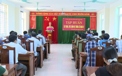 UBND thành phố Thanh Hóa tổ chức tập huấn xây dựng, điều chỉnh hệ thống kế hoạch B
