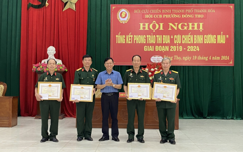 Hội CCB phường Đông Thọ: Tổng kết phong trào thi đua