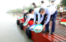 Lễ thả cá giống tái tạo và phát triển nguồn lợi thủy sản trên lưu vực sông Mã năm 2022