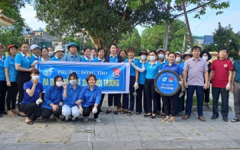 Phường Đông Thọ ra quân tổng vệ sinh môi trường