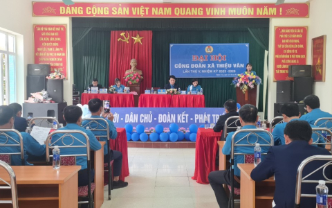 Đại hội công đoàn xã Thiệu Vân lần thứ V, nhiệm kỳ 2023-2028