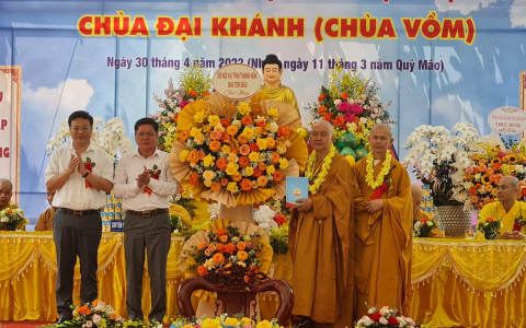 Lễ công bố Quyết định bổ nhiệm trụ trì chùa Đại Khánh (chùa Vồm), phường Thiệu Khánh