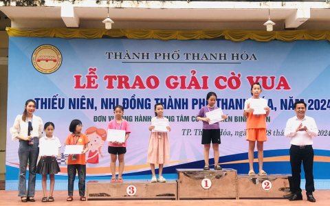 Giải cầu lông, cờ vua thiếu niên, nhi đồng TP Thanh Hóa, năm 2024