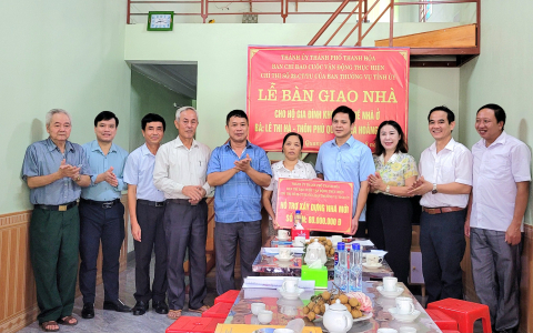 Hỗ trợ nhà ở cho hộ bà Lê Thị Hà, thôn Phù Quang, xã Hoằng Quang, TP. Thanh Hóa